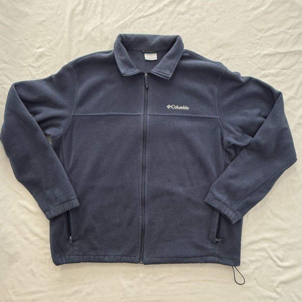 Columbia Fleece Jacket Mens XL Blue Steens Mountain 2.0 Full Zip Outdoor
